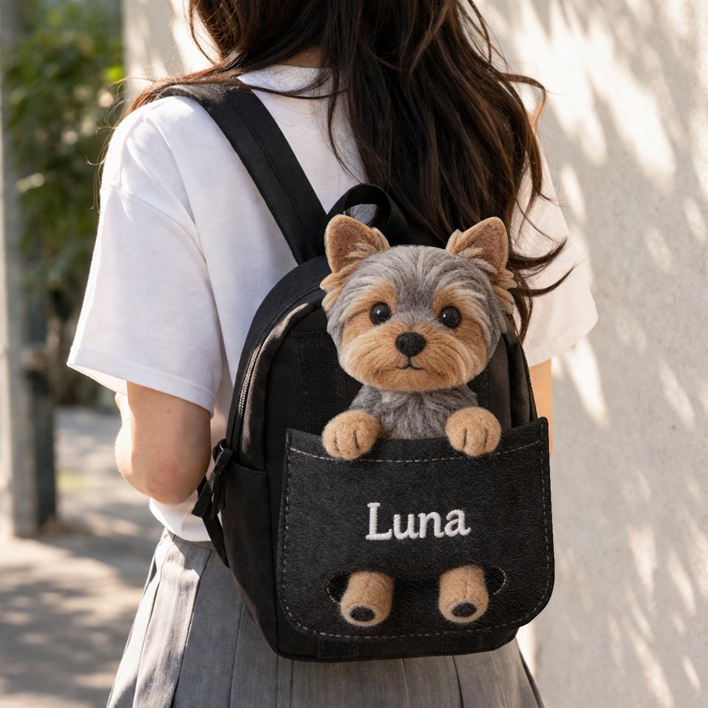Perfect Companion - Personalized Dog Changeable Leather Patch Backpack