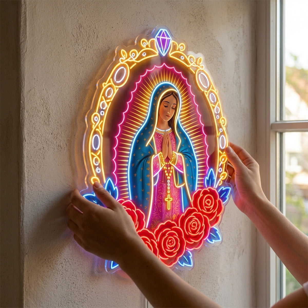 Our Lady Of Guadalupe - Personalized Christian Neon LED Light Sign