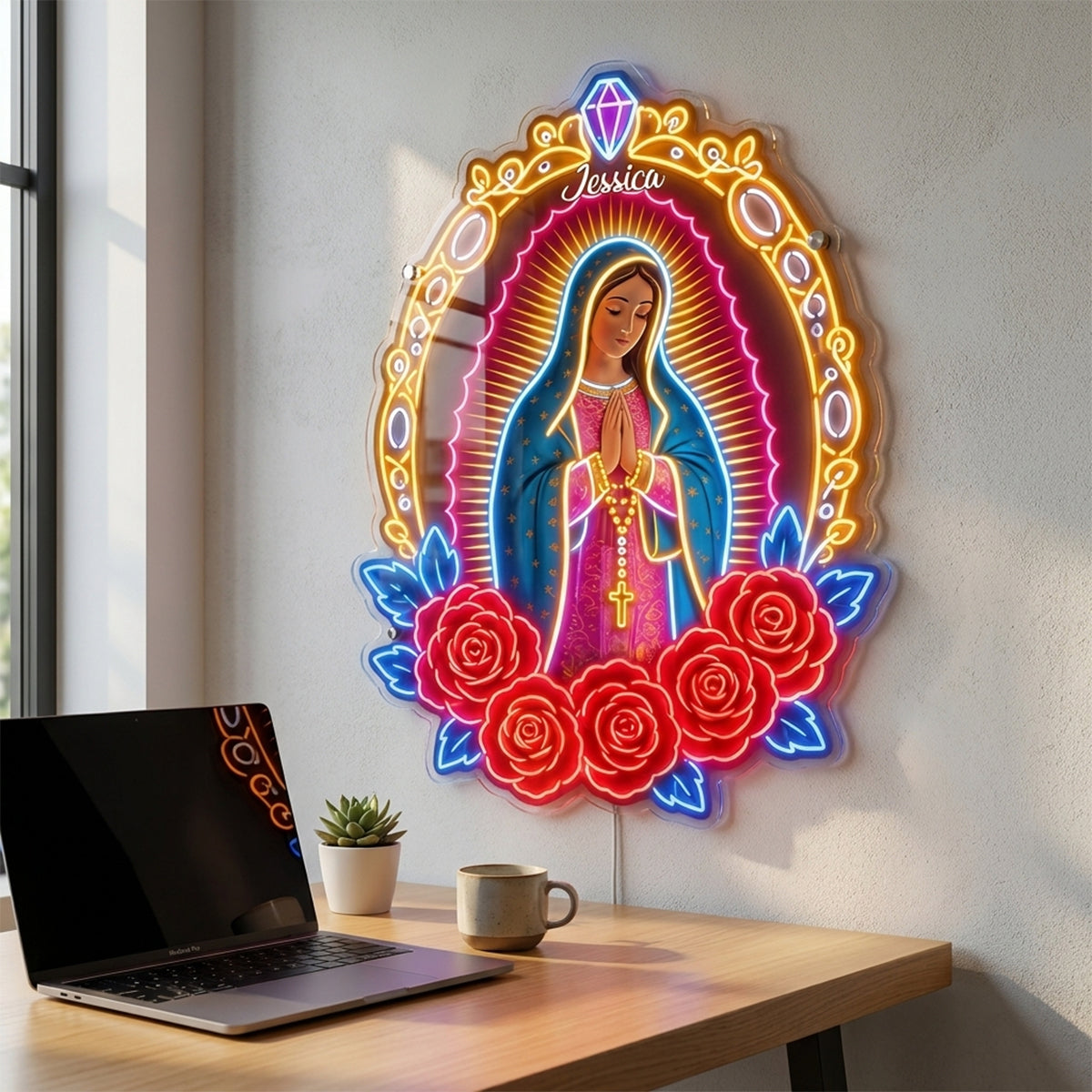 Our Lady Of Guadalupe - Personalized Christian Neon LED Light Sign