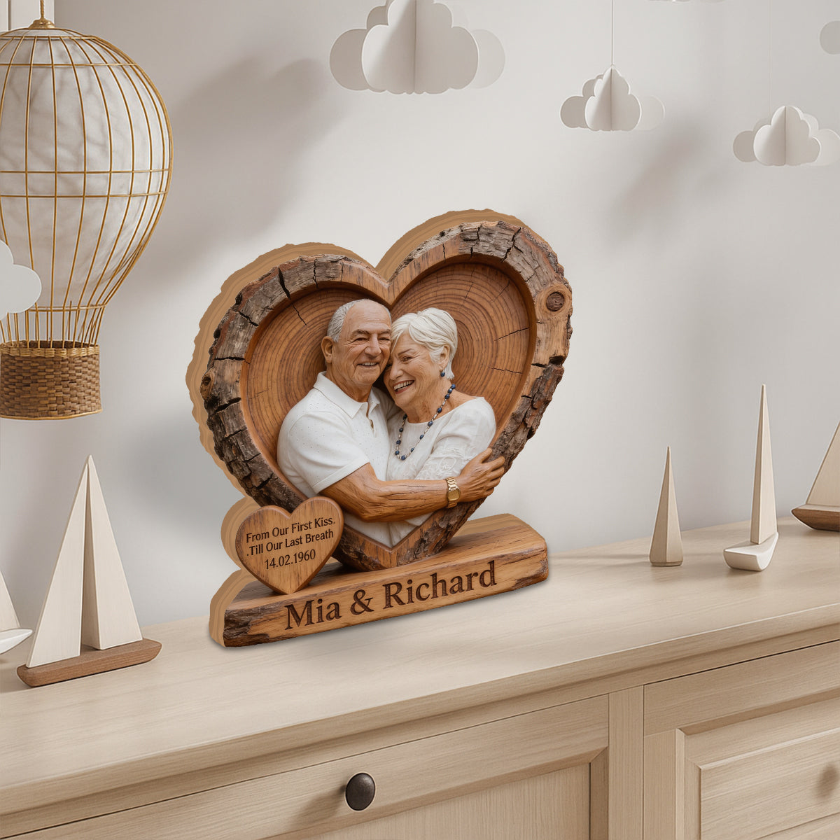 You & Me We Got This - Personalized Couple Custom Shaped Wood Plaque