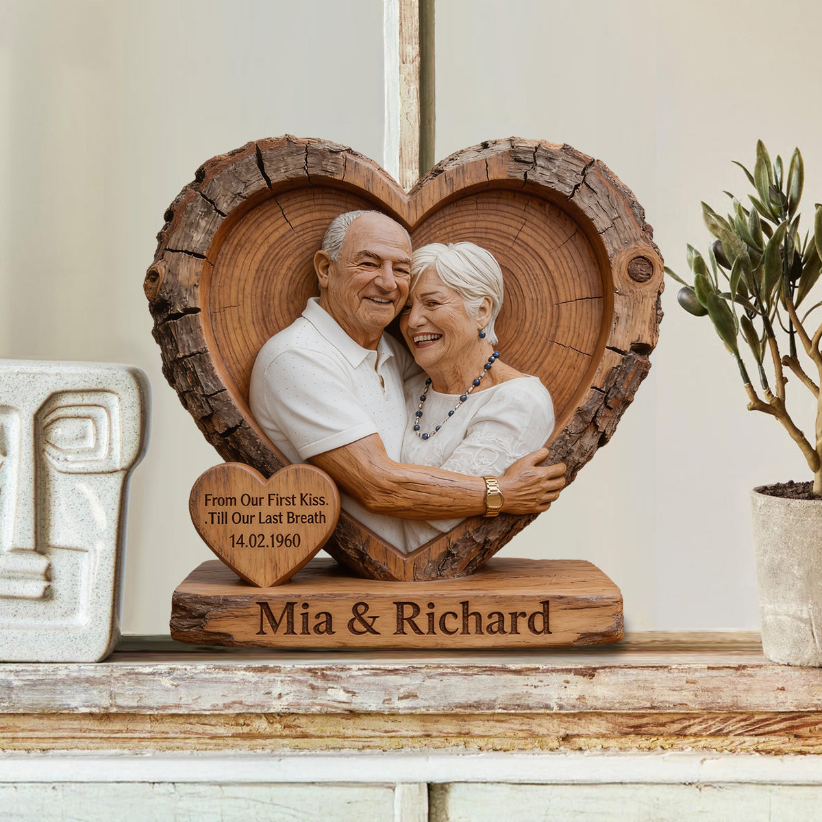 You & Me We Got This - Personalized Couple Custom Shaped Wood Plaque