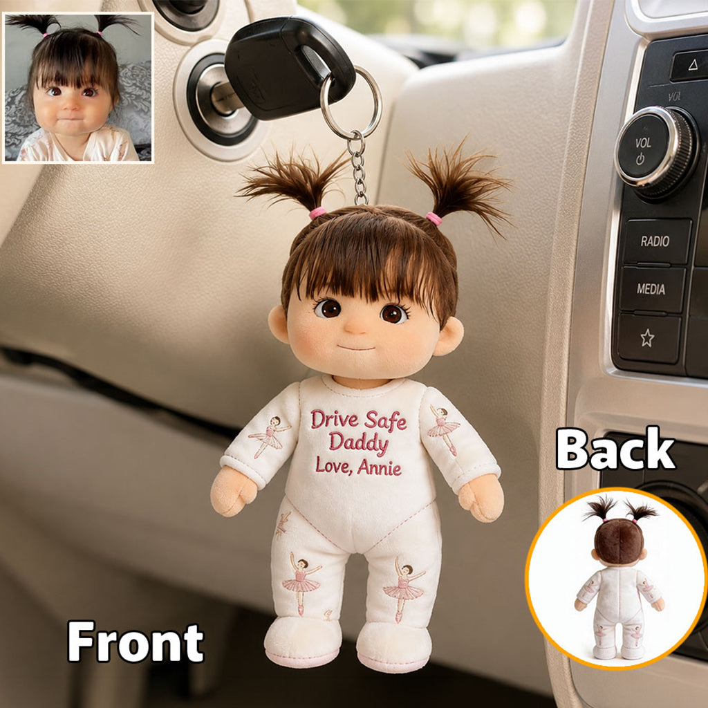 Perfect Father's Day Gift - Personalized Father Plush Keychain