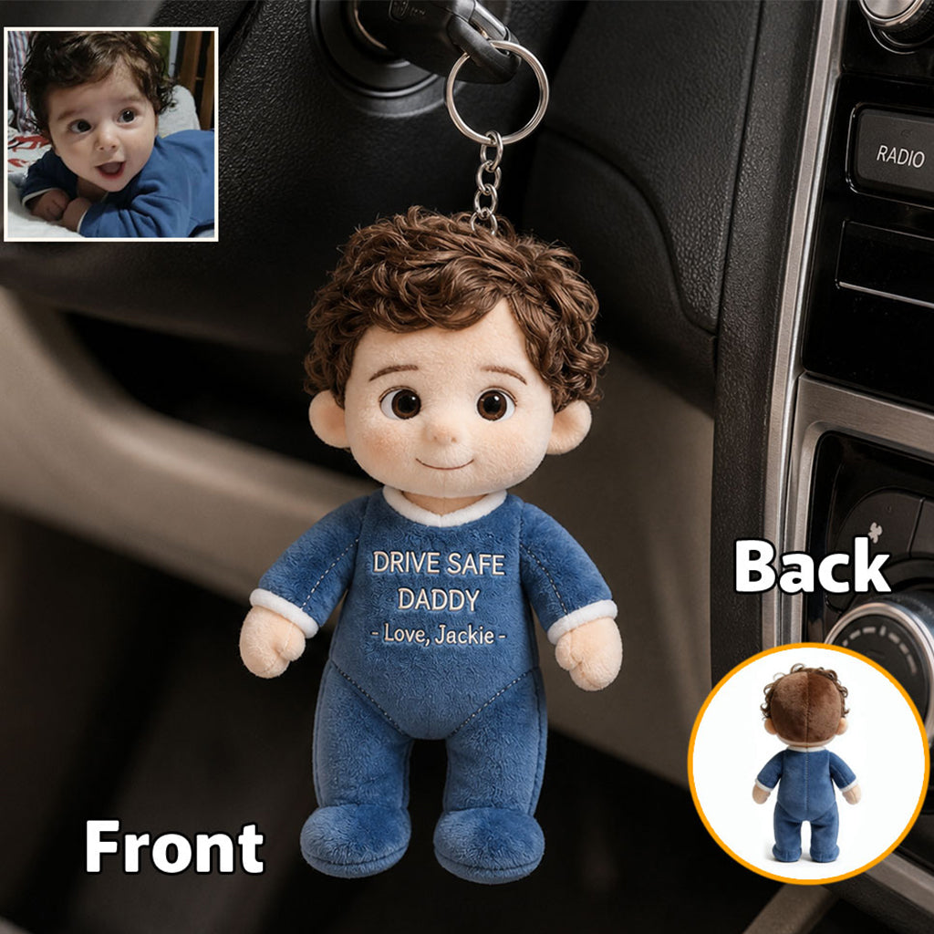 Perfect Father's Day Gift - Personalized Father Plush Keychain