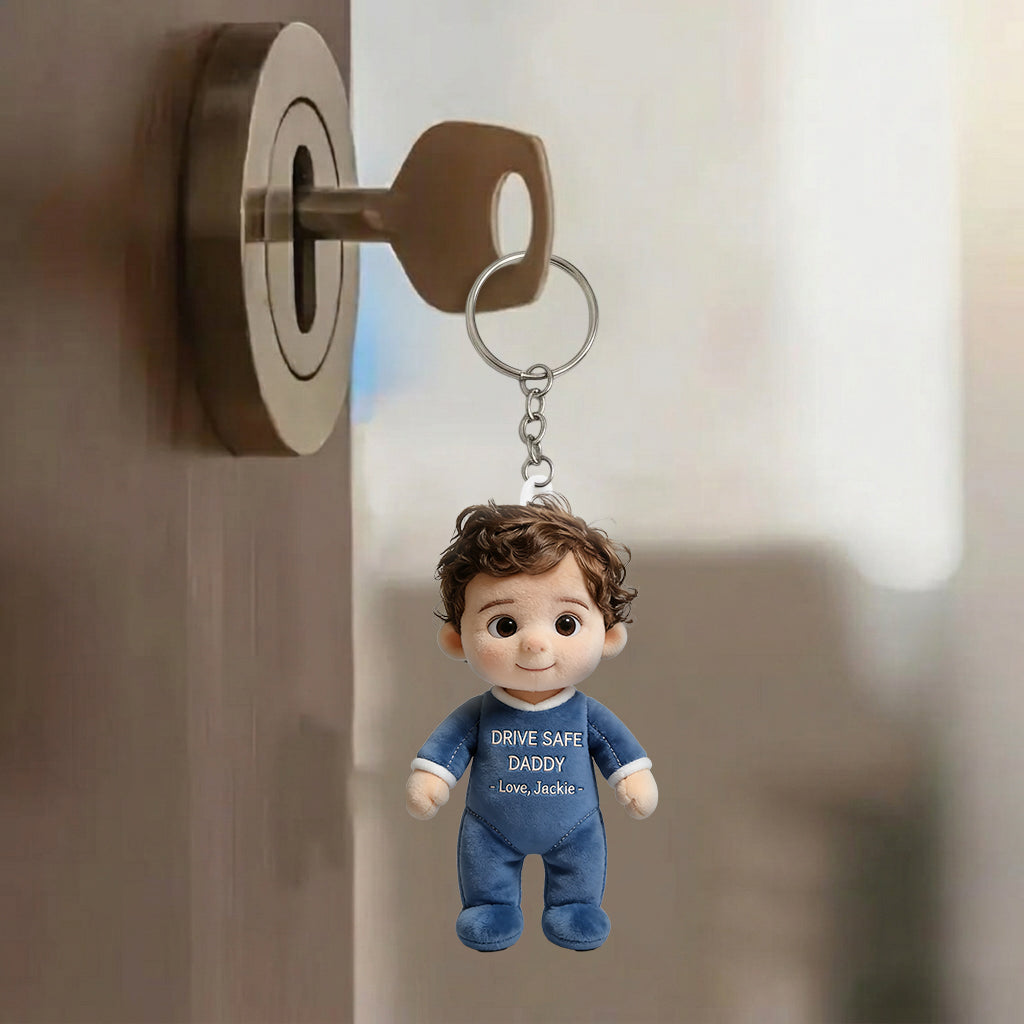 Perfect Father's Day Gift - Personalized Father Plush Keychain