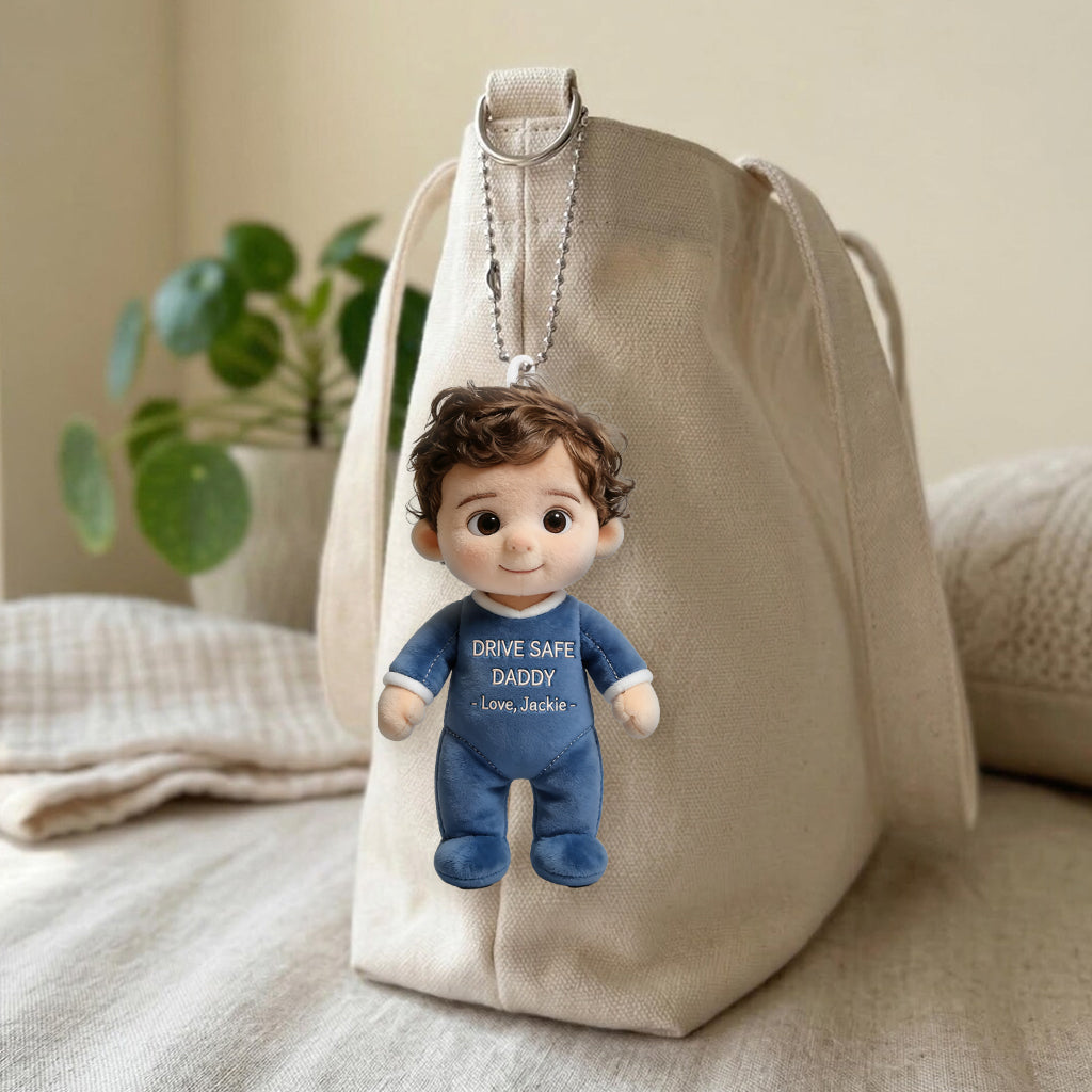 Perfect Father's Day Gift - Personalized Father Plush Keychain