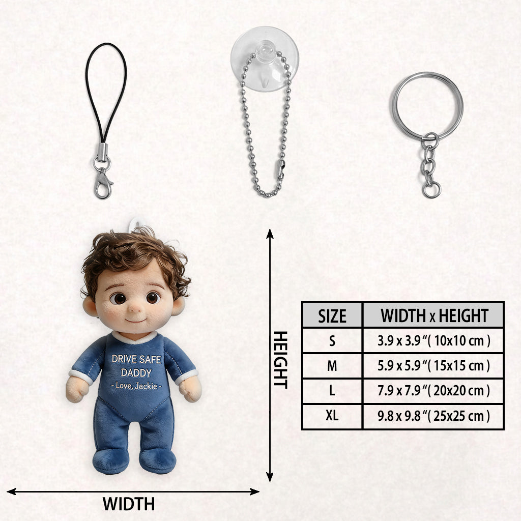 Perfect Father's Day Gift - Personalized Father Plush Keychain
