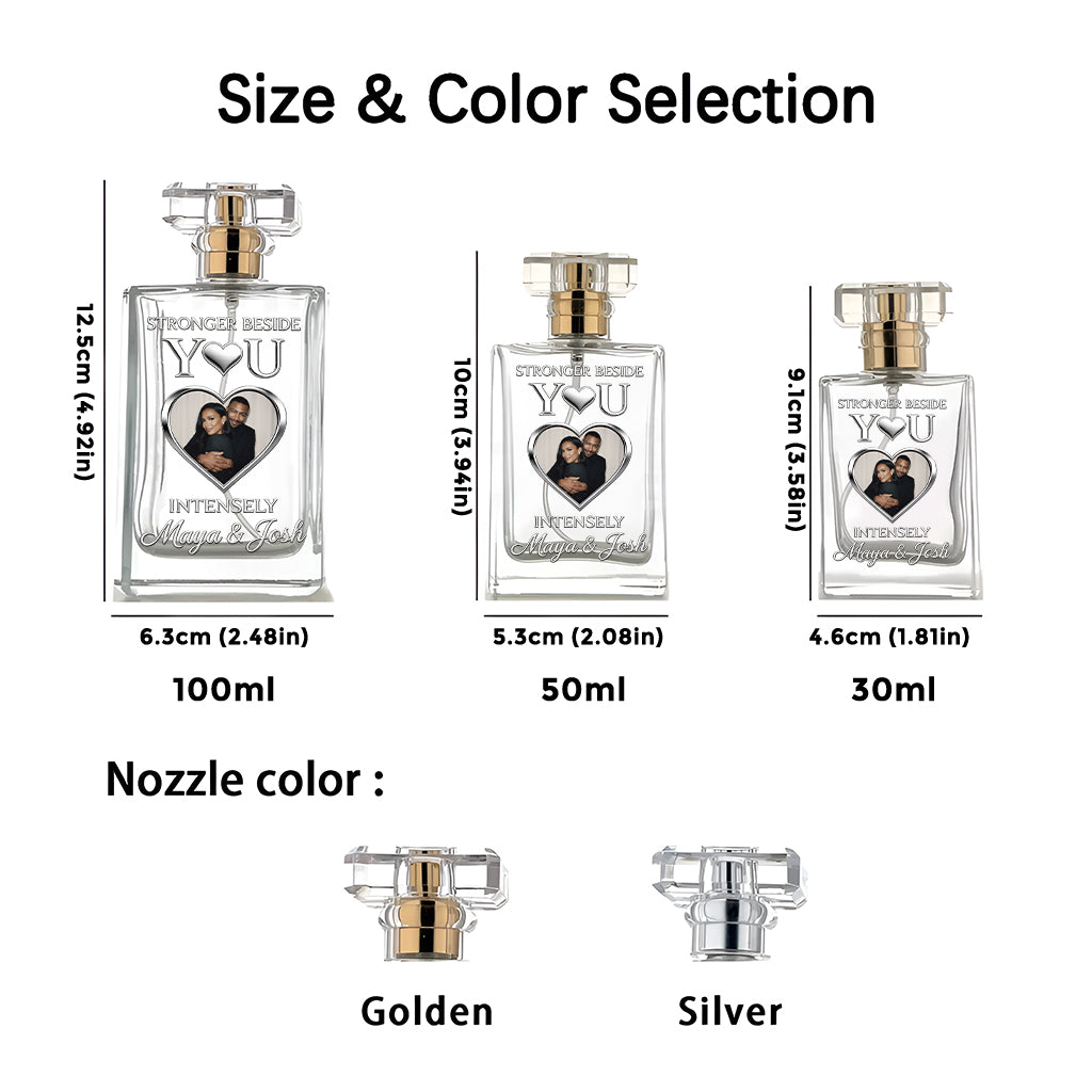 Stronger Beside You Intensely - Personalized Couple Refillable Perfume Bottle
