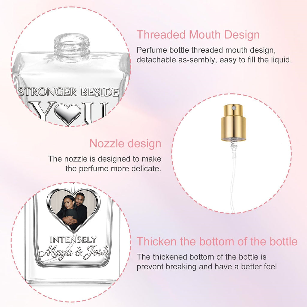 Stronger Beside You Intensely - Personalized Couple Refillable Perfume Bottle