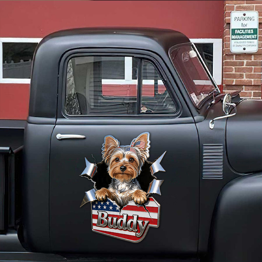 Peeking Pets - Personalized Dog Decal Full