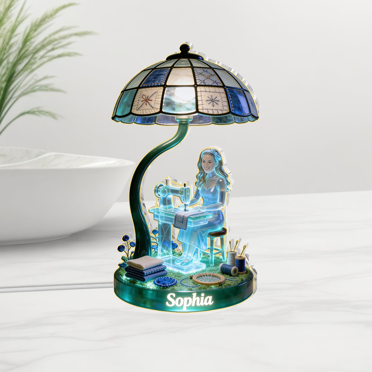 Sewing Room Decor - Personalized Sewing Acrylic LED Night Light