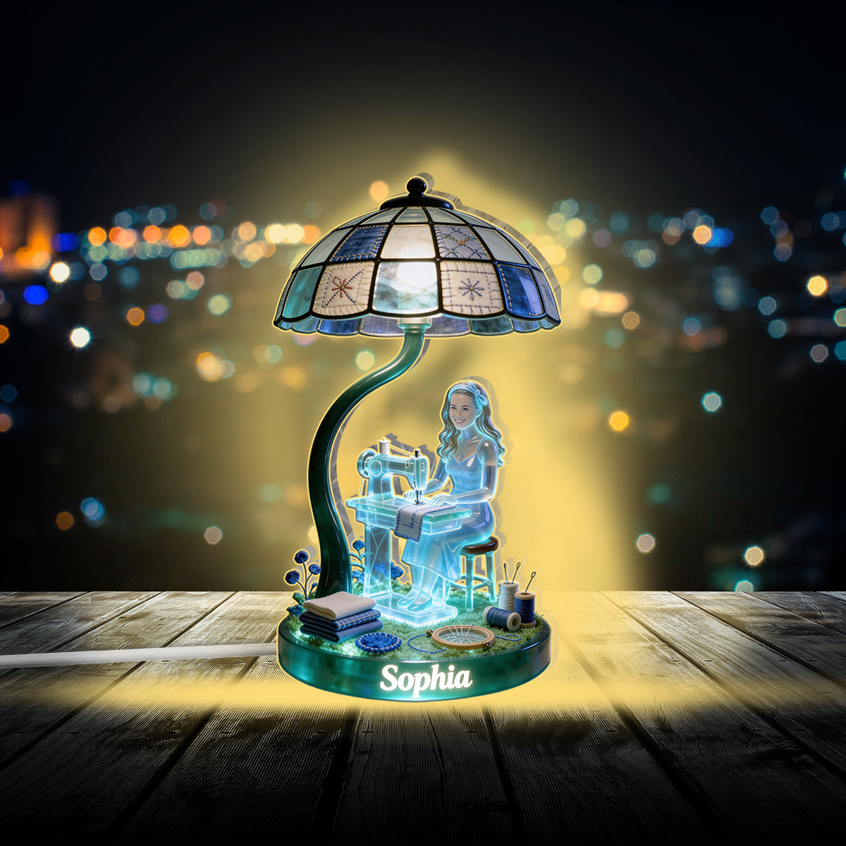 Sewing Room Decor - Personalized Sewing Acrylic LED Night Light