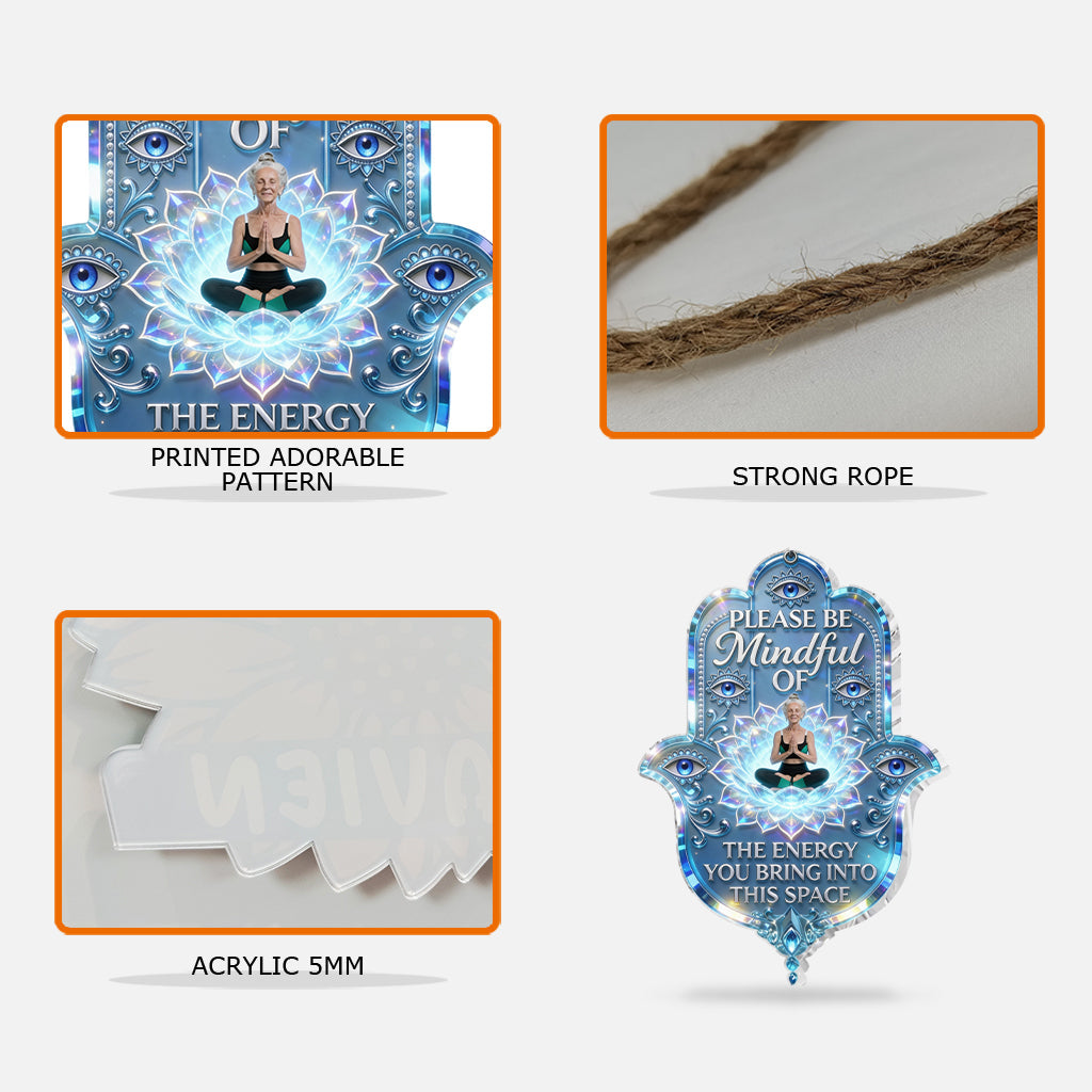 Yoga Lovers, Hamsa Hand - Personalized Yoga Acrylic Sign