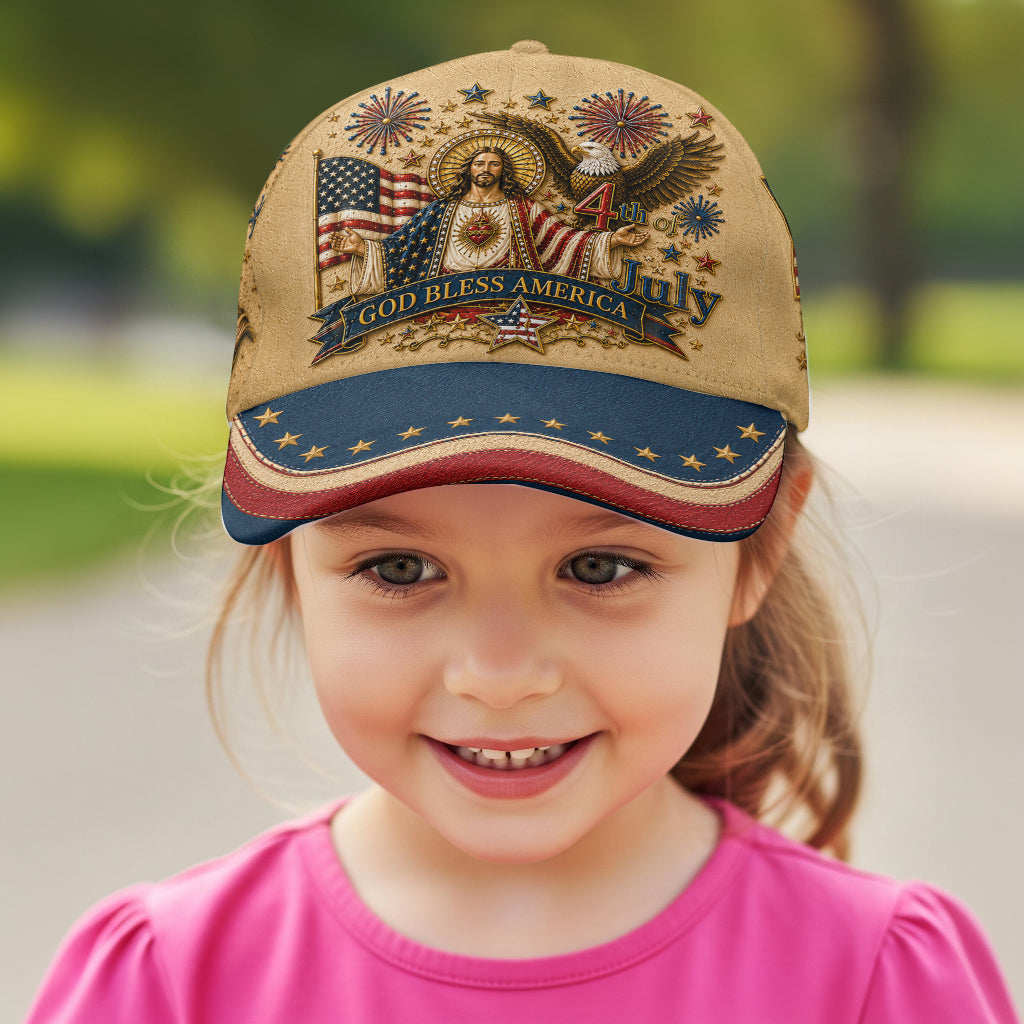 One Nation Under God, 4th Of July - Personalized Christian Classic Cap With Pin