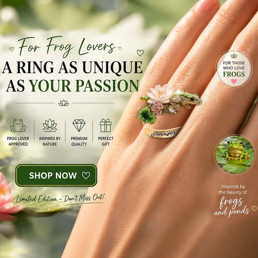 Love Frog - Personalized Frog Adjustable Shaped Ring
