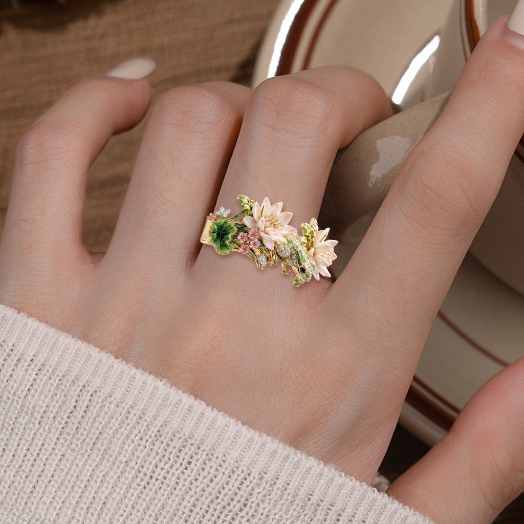 Love Frog - Personalized Frog Adjustable Shaped Ring