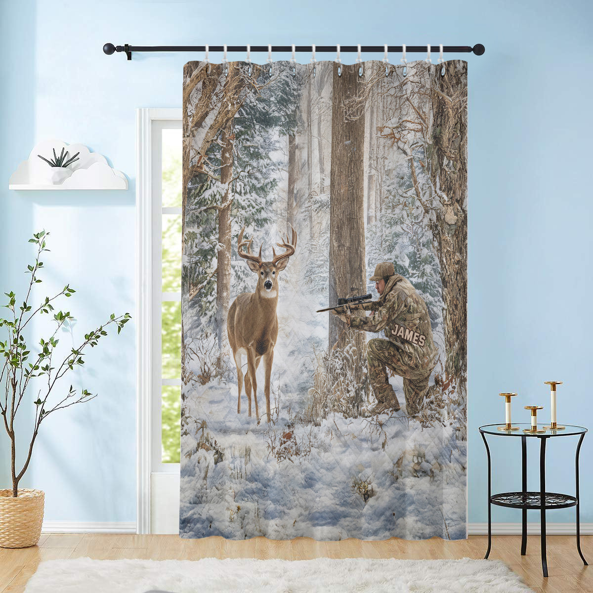 Love Hunting - Personalized Hunting Blackout Window Curtain/ Drapes Set