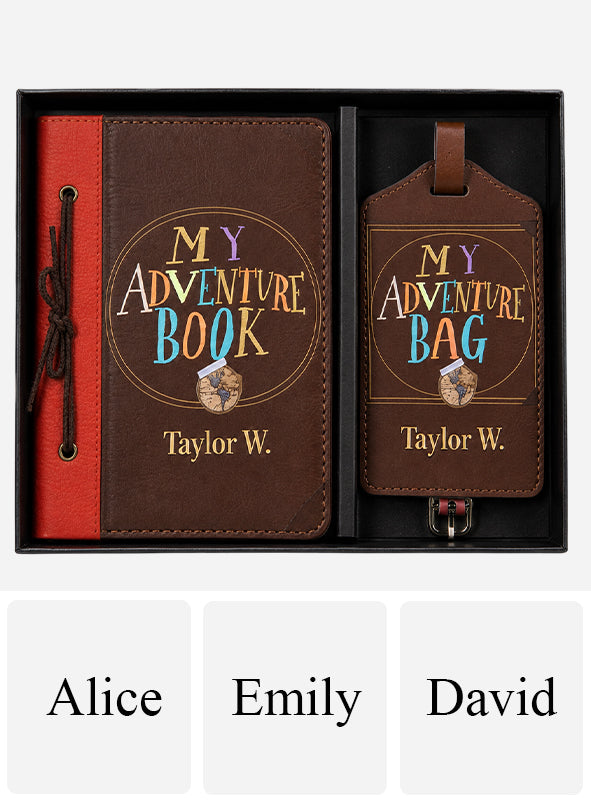 My Adventure Book - Personalized Up Movie Couple Passport Holder & Luggage Tag Set