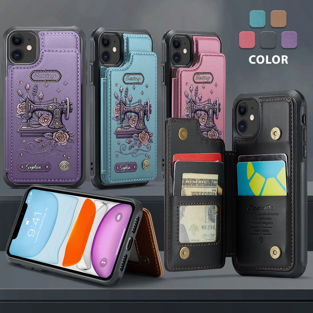Love Sewing - Personalized Sewing Wallet Phone Case
