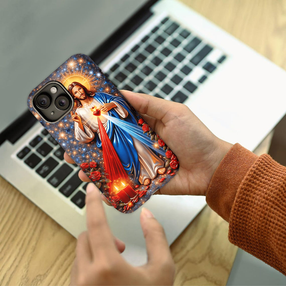 Sacred Heart of Jesus - Personalized Christian Full Print Phone Case