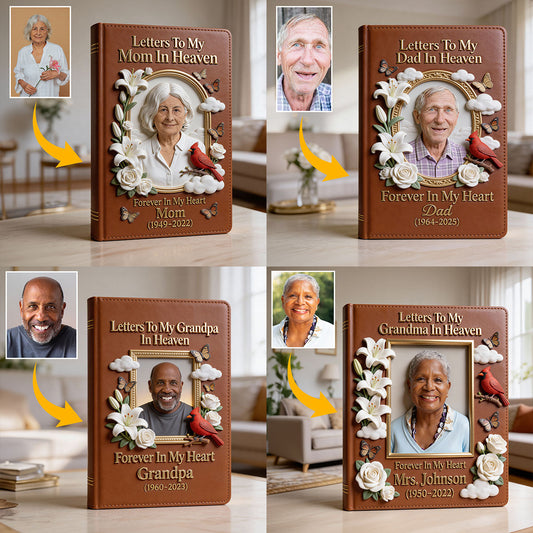 Memorial Gift For Lost Of Loved Ones - Personalized Memorial Leather Journal