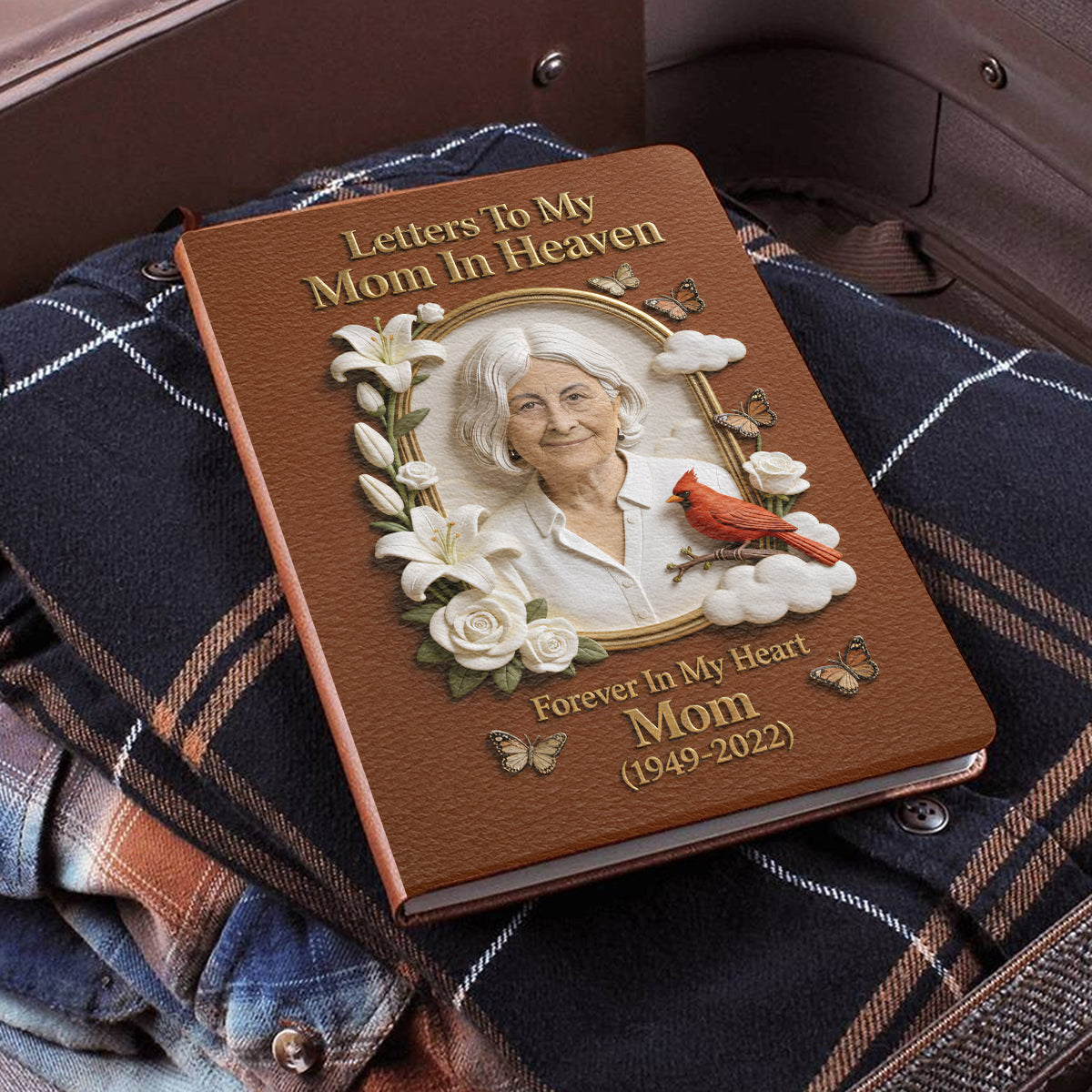 Memorial Gift For Lost Of Loved Ones - Personalized Memorial Leather Journal