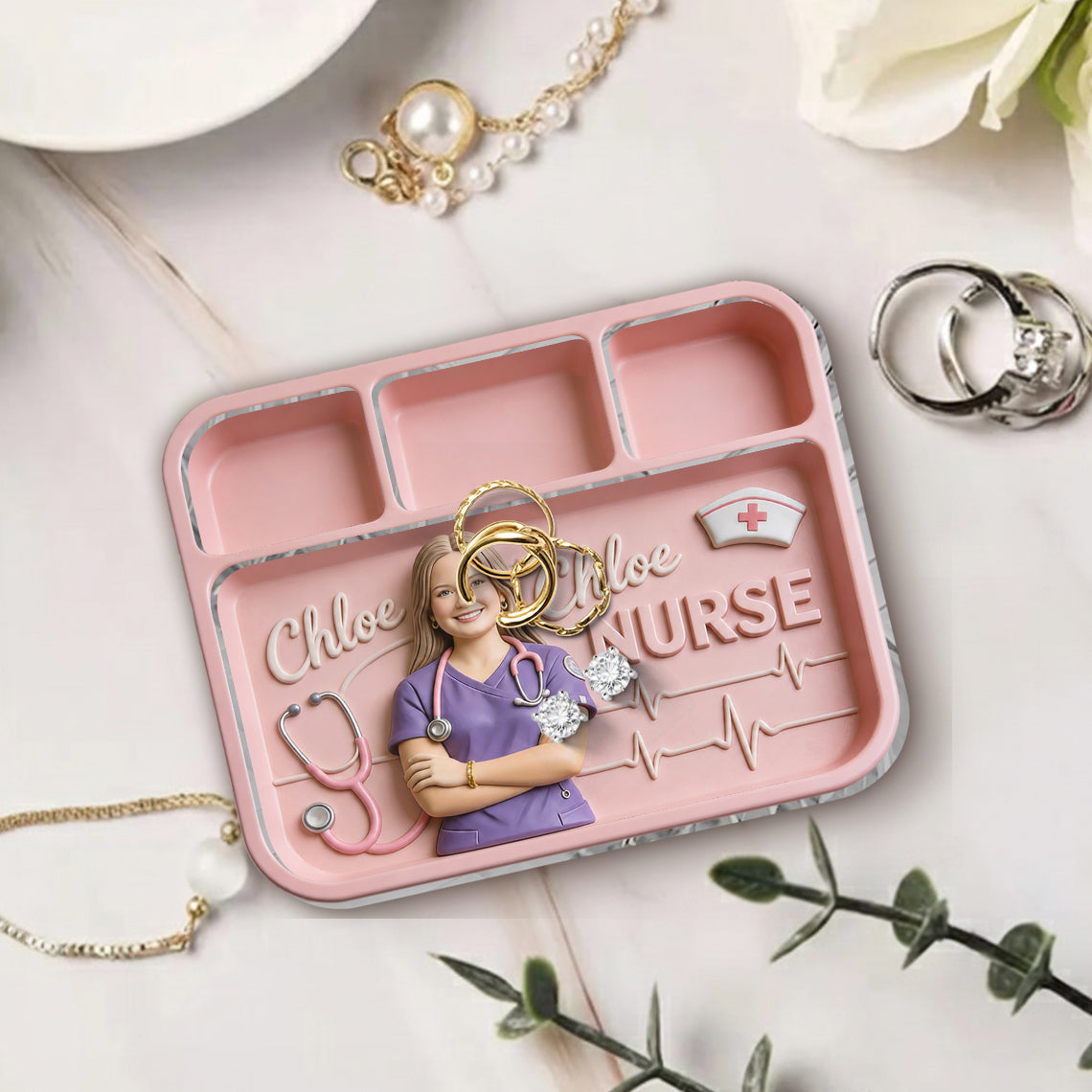 Nurse Life - Personalized Nurse Catch-All Tray