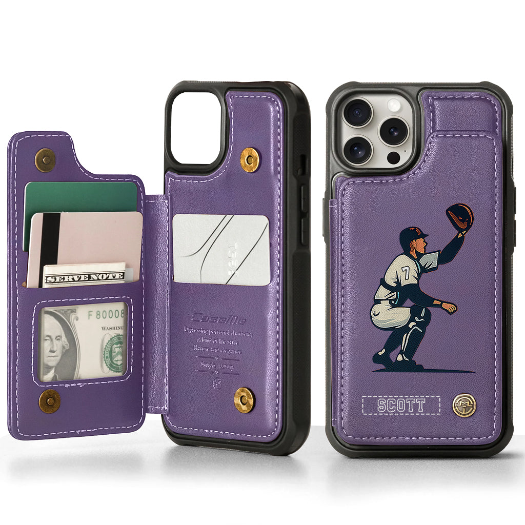 Tis Baseball Season - Personalized Baseball Wallet Phone Case