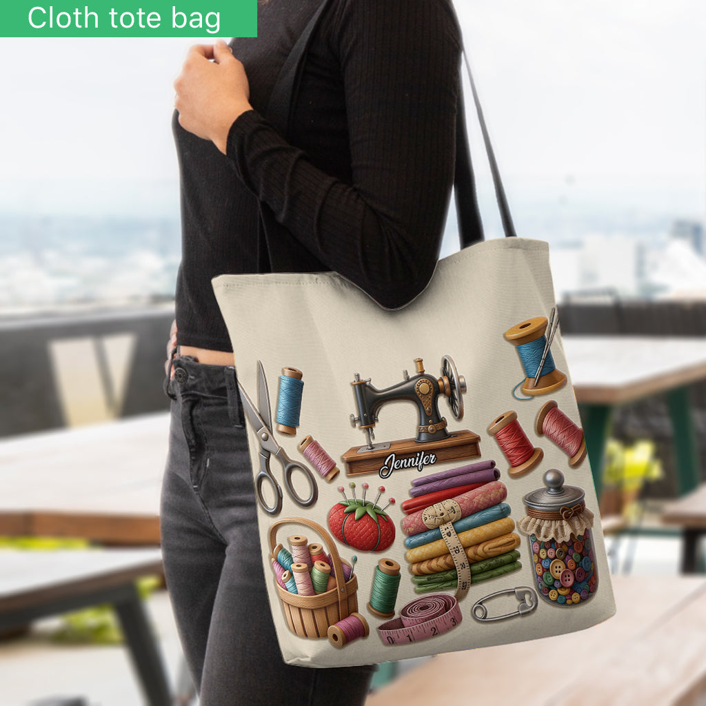 Love Sewing - Personalized Sewing Tote Bag