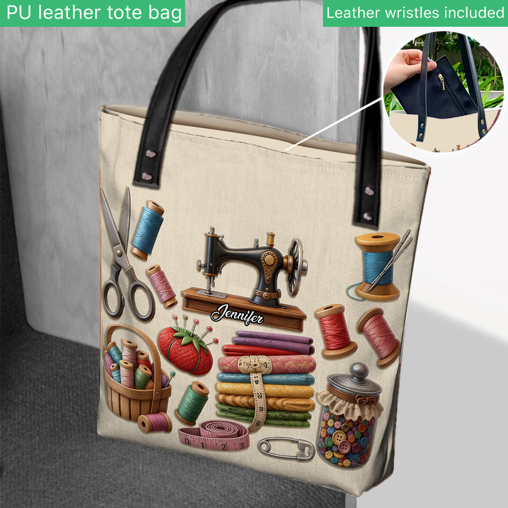 Love Sewing - Personalized Sewing Tote Bag