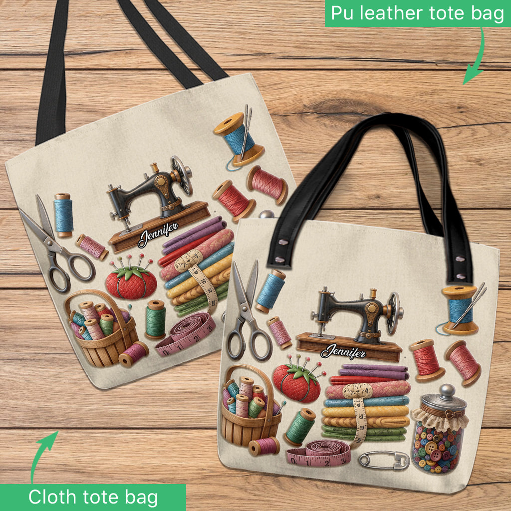 Love Sewing - Personalized Sewing Tote Bag