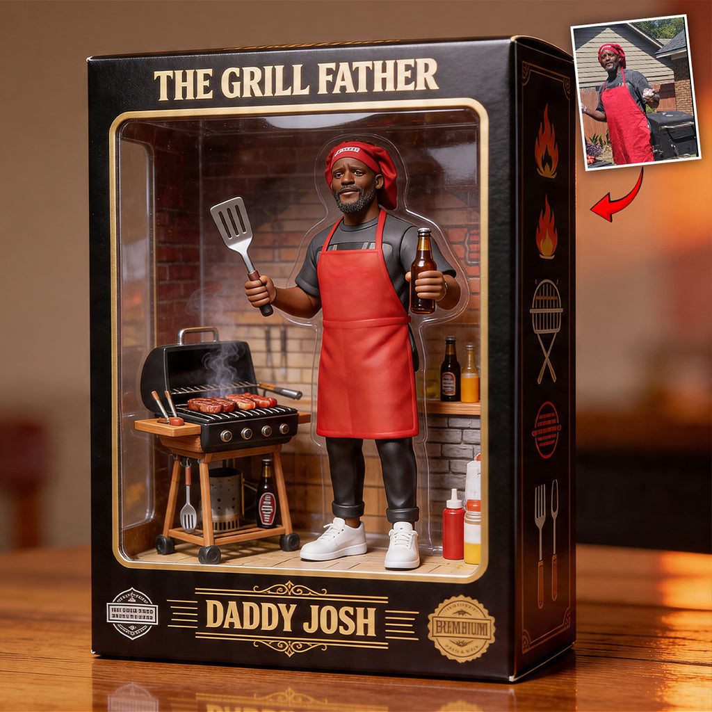 The Grilling Father - Personalized Father Custom Shaped Acrylic Plaque