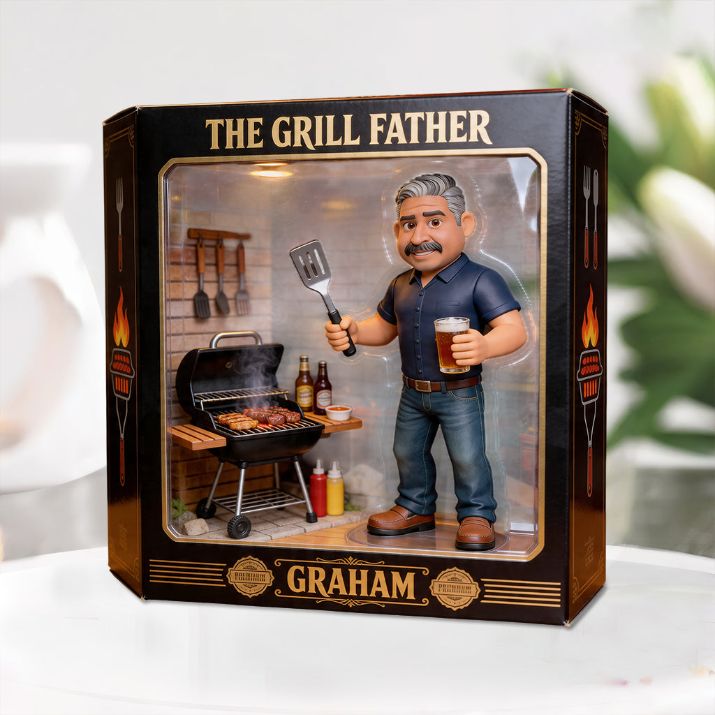 The Grilling Father - Personalized Father Custom Shaped Acrylic Plaque