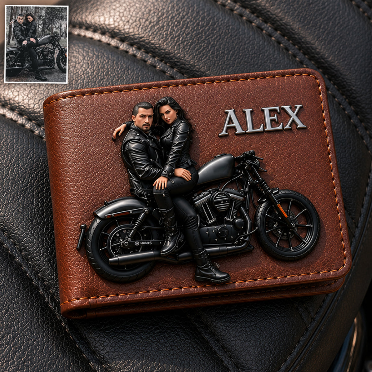 Ride To Live - Personalized Biker Leather Wallet