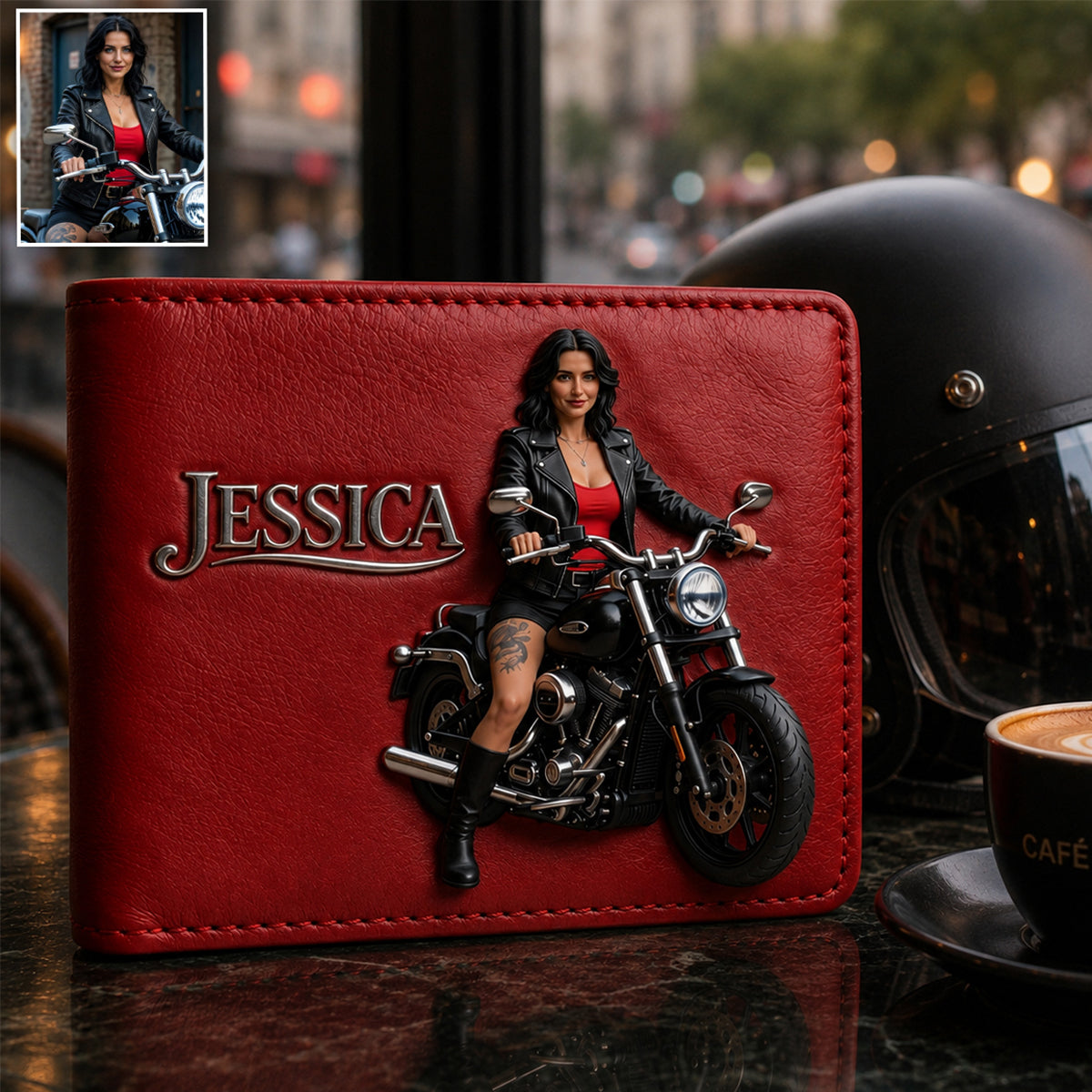 Ride To Live - Personalized Biker Leather Wallet