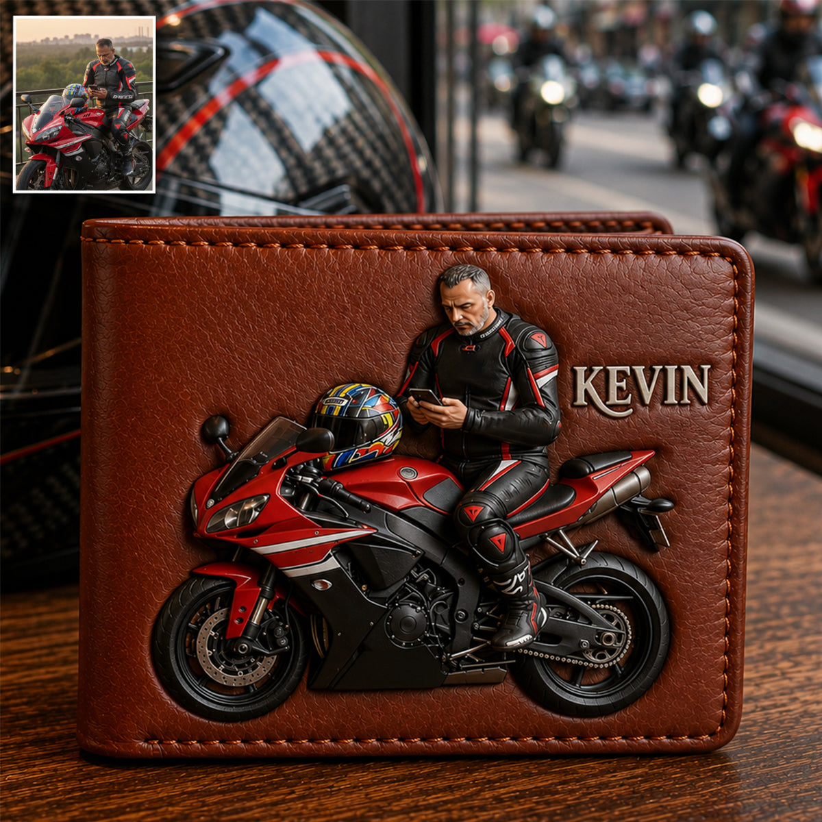Ride To Live - Personalized Biker Leather Wallet