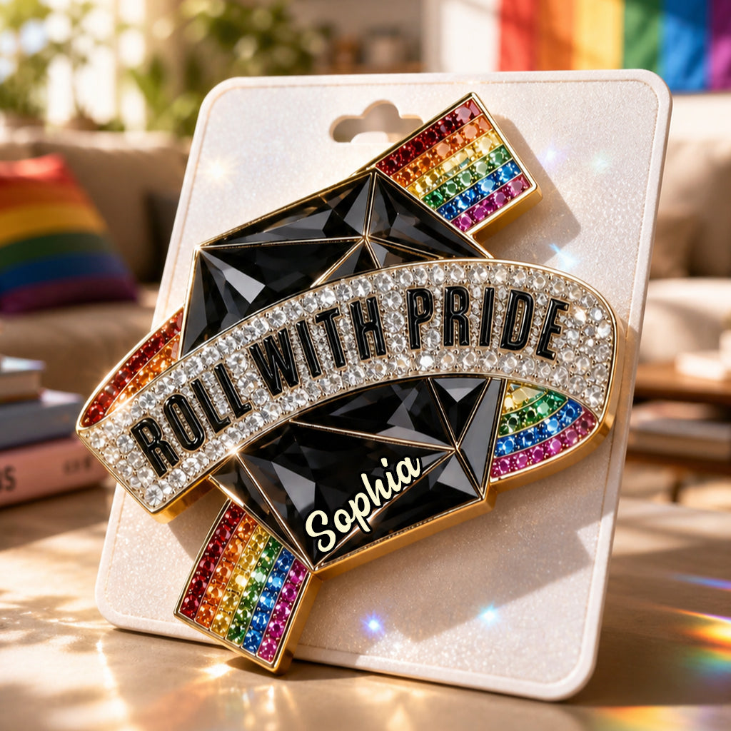 Roll With Pride - Personalized LGBT Support 3D Embossed Enamel Pin