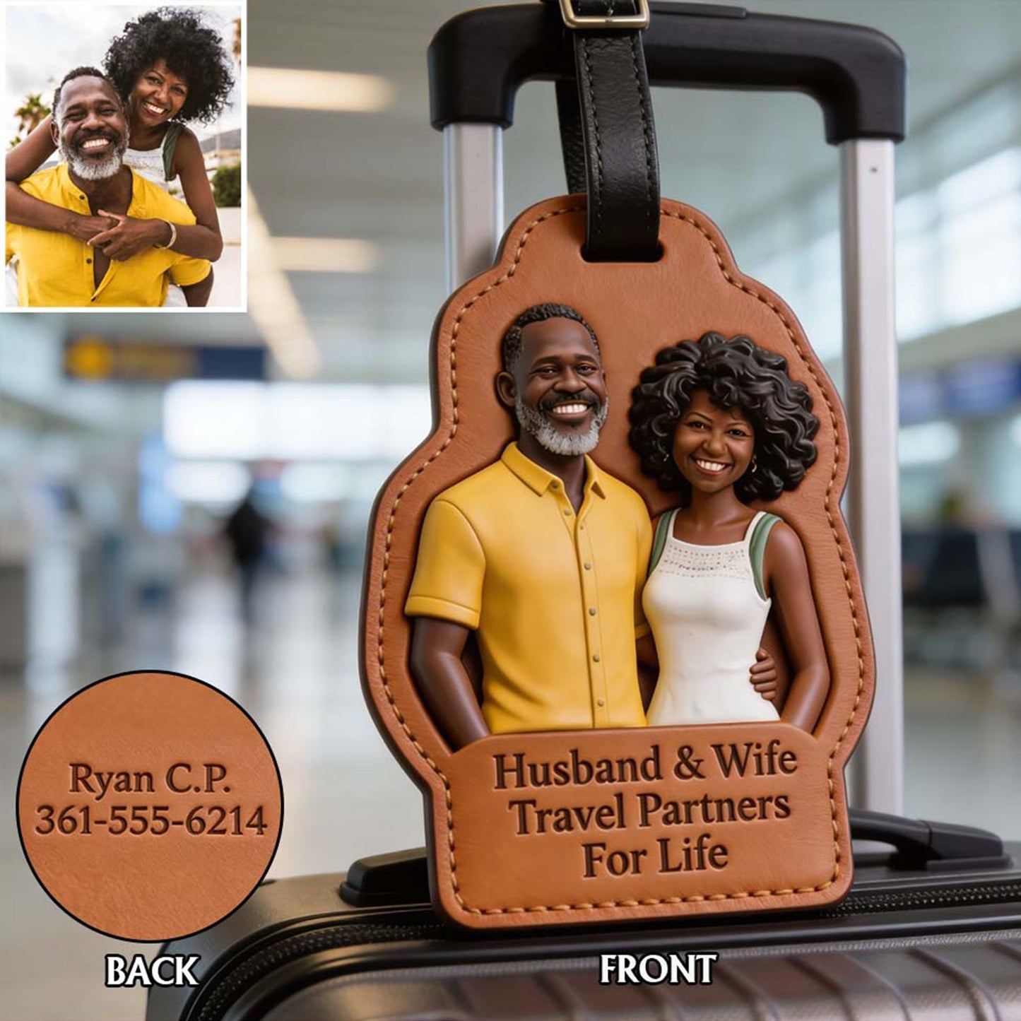 Travel Partners For Life - Personalized Couple Luggage Tag