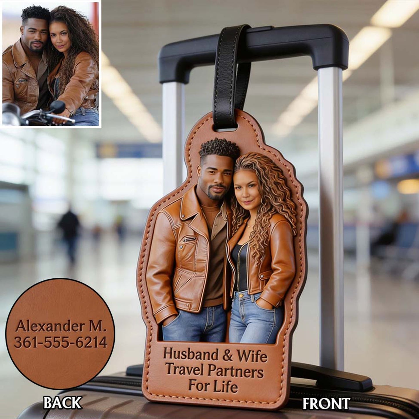 Travel Partners For Life - Personalized Couple Luggage Tag