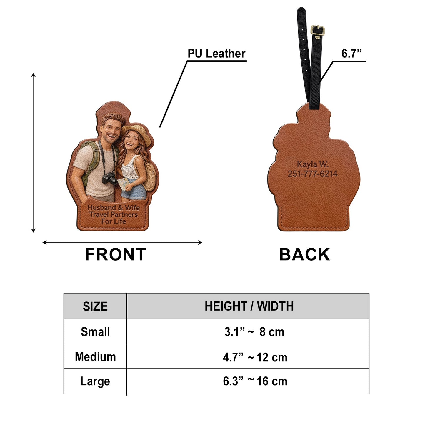 Travel Partners For Life - Personalized Couple Luggage Tag
