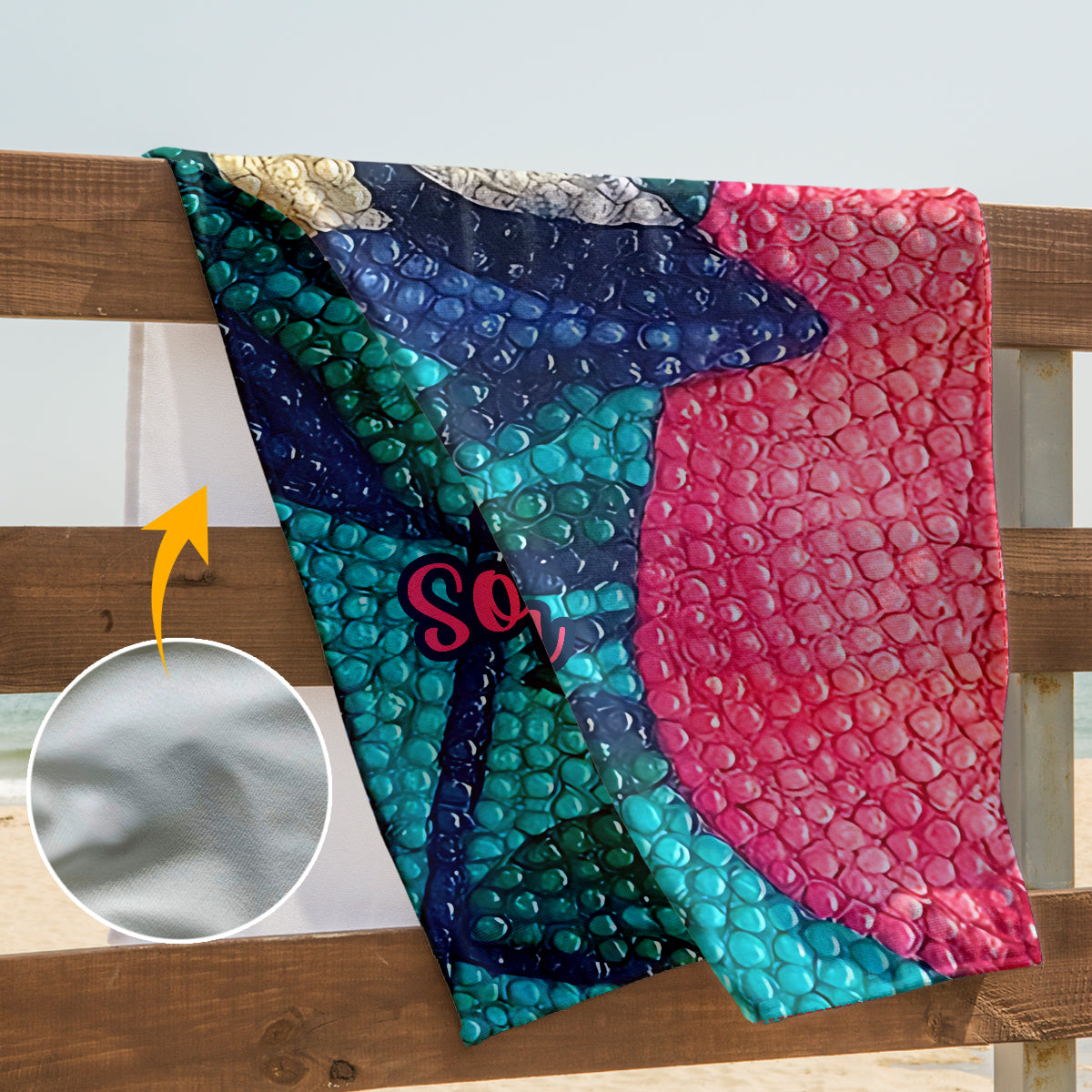 Rhinestone Flamingo – Stand Out on the Sand - Personalized Flamingo Quick-dry Beach Towel/ Bath Towel