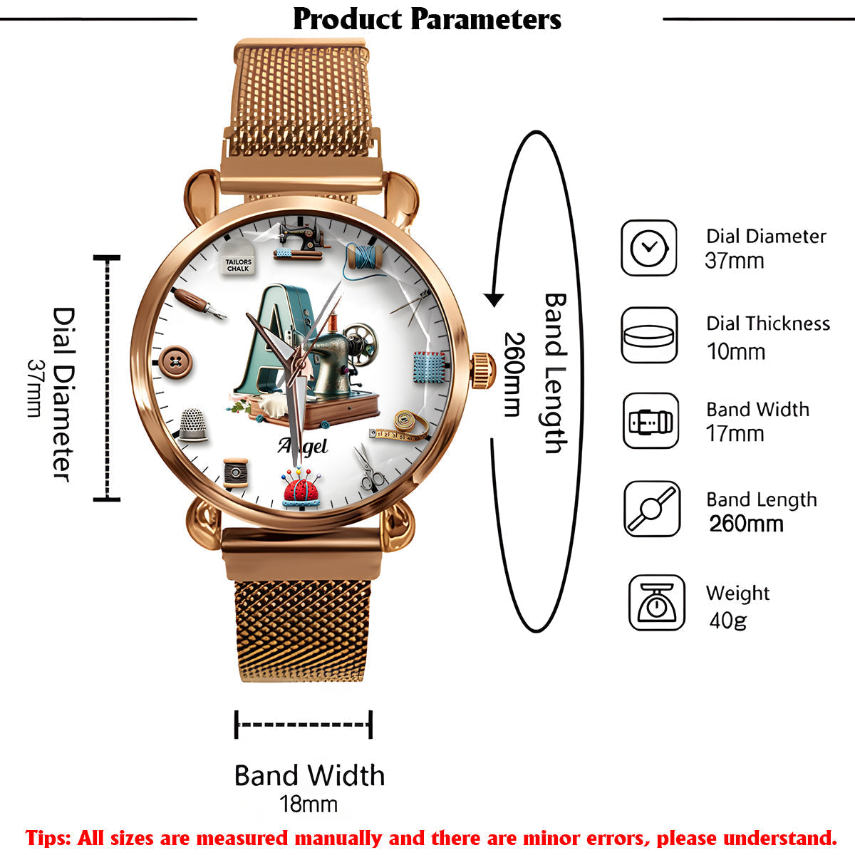 Love Sewing - Personalized Sewing Women Hand Watch