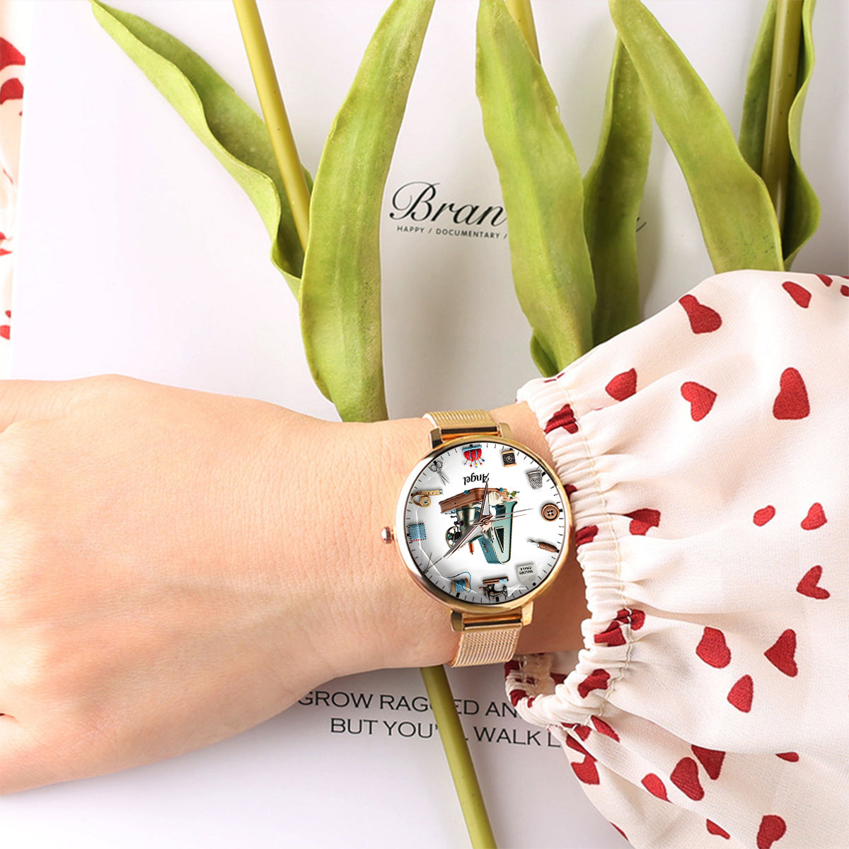 Love Sewing - Personalized Sewing Women Hand Watch