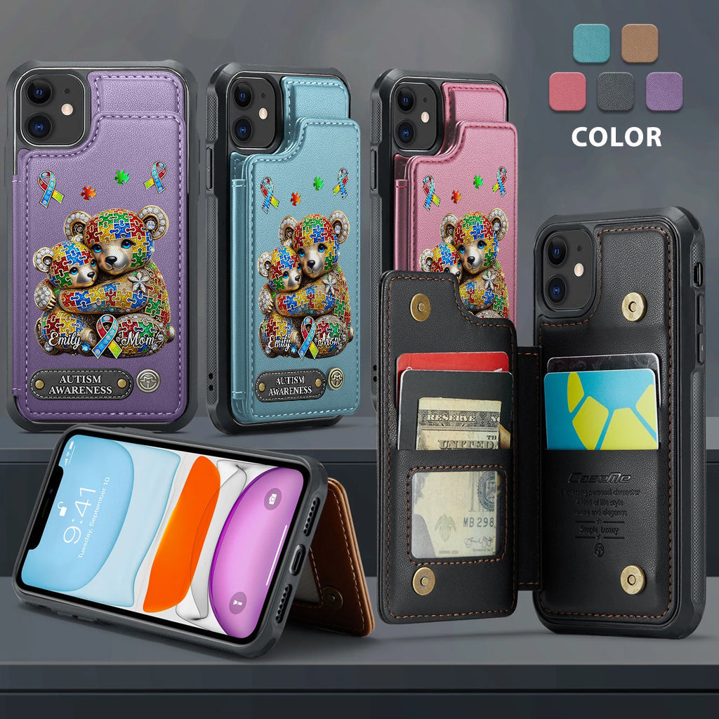 Strong Mama - Personalized Autism Awareness Wallet Phone Case