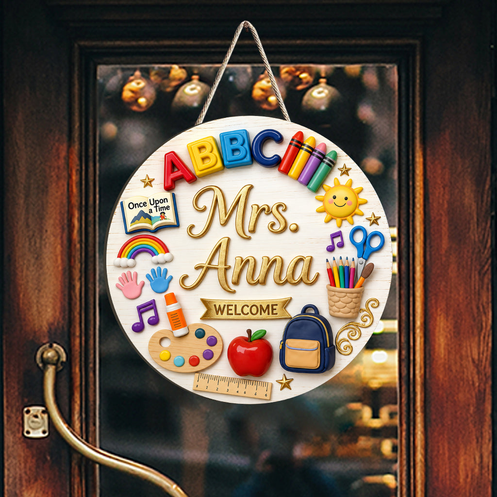 Teacher Gifts - Personalized Teacher Custom Shaped Wood Sign