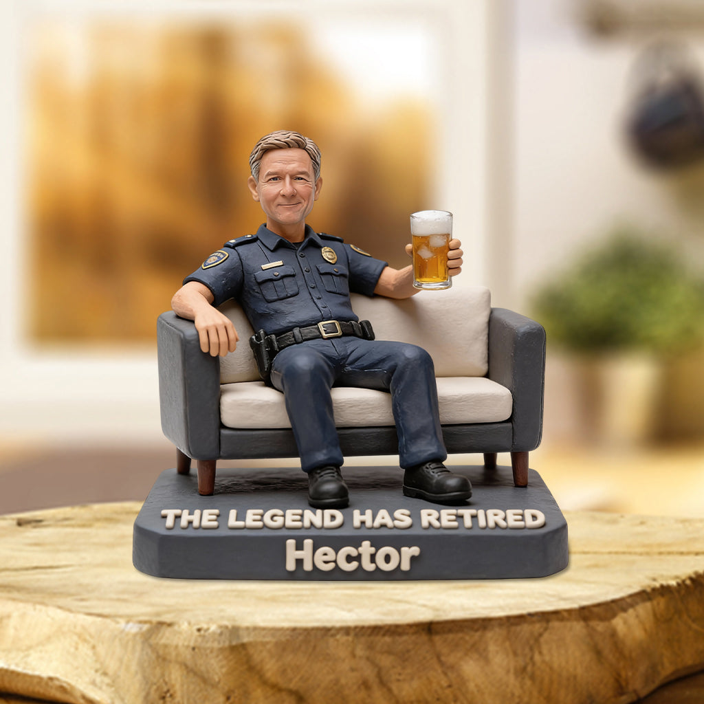 The Legend Has Retired - Personalized Police Officer Custom Shaped Acrylic Plaque