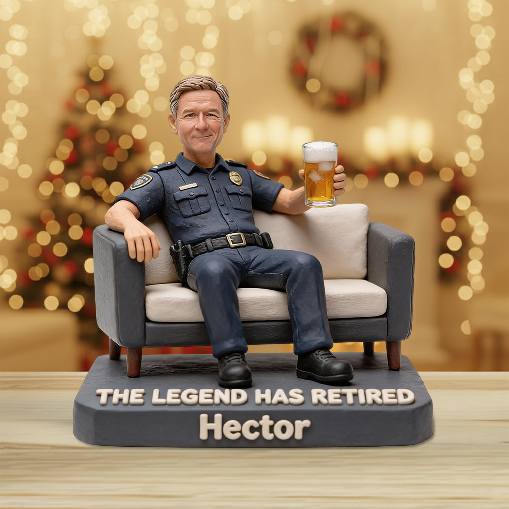 The Legend Has Retired - Personalized Police Officer Custom Shaped Acrylic Plaque