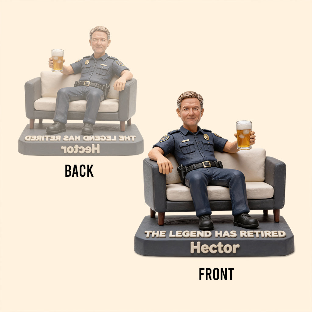 The Legend Has Retired - Personalized Police Officer Custom Shaped Acrylic Plaque