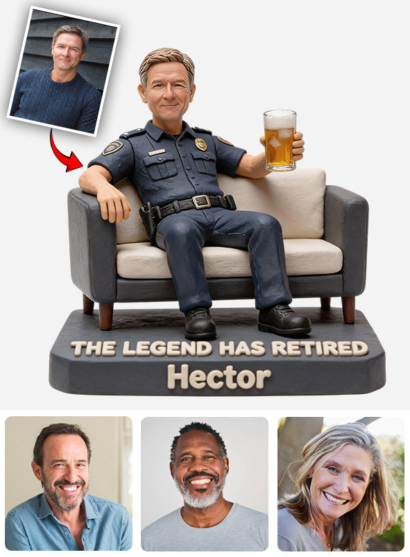 The Legend Has Retired - Personalized Police Officer Custom Shaped Acrylic Plaque