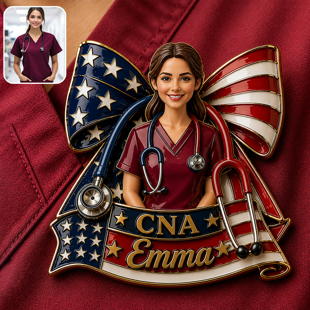 Nurse Independence Day Celebration - Personalized Nurse 3D Embossed Enamel Pin