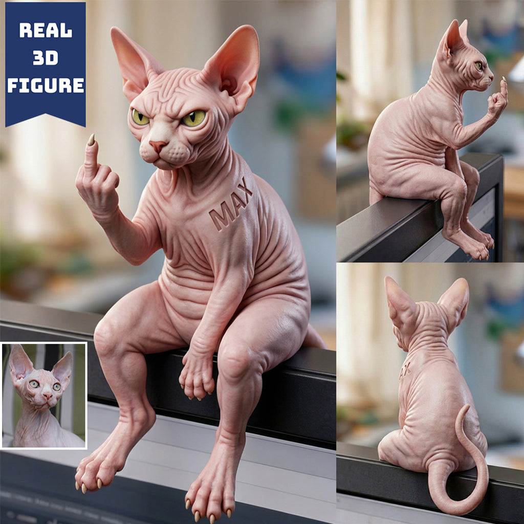 Pet Desk Monitor Figurine - Personalized Pet Premium 3D Figurine